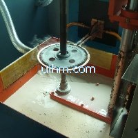 induction quenching gear by 80KW induction heater (UM-80AB-HF)