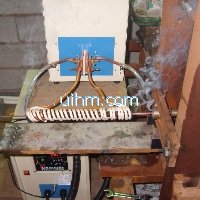 induction tempering steel wire online by 40KW induction heater (UM-40AB-HF)