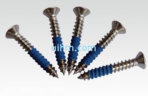 induction heat treatment for steel nails (screws)