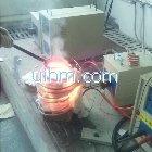 induction melting steel by 40kw power supply with graphite crucible