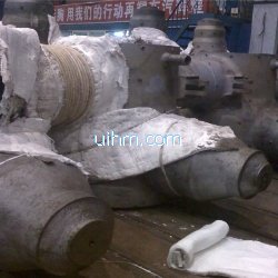 induction preheating (250 degree) and heat treatment (710 degree) for 30Ton control valve of 1000MW