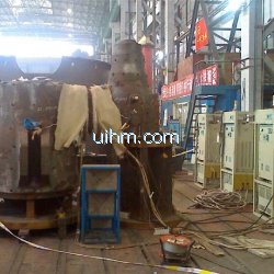 induction preheating and heat treatment after welding for 600MW turbine by UM-DSP air cooled machines at same time