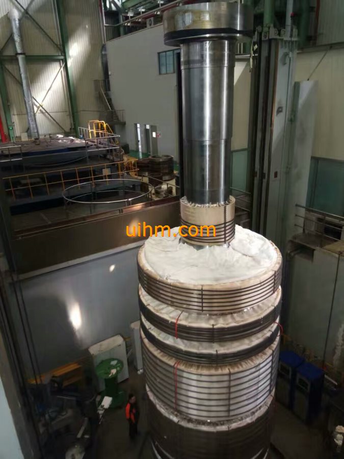 air cooled flexible induction coil for heating turbine shaft