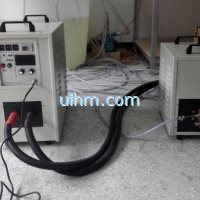 induction annealing with u shape double ear induction coil