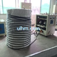 induction heating steel pipe by flexible water cooled induction coil